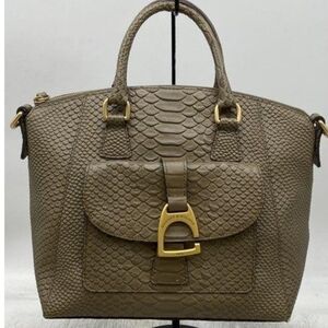 Rare Dooney & Bourke Gray Croc Leather Naomi Satchel – Excellent Condition